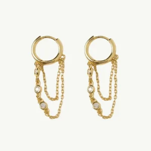 Banabae Amaretto Gold Huggie Earrings-Women Jewellery