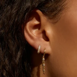 Banabae Amaretto Gold Huggie Earrings-Women Jewellery