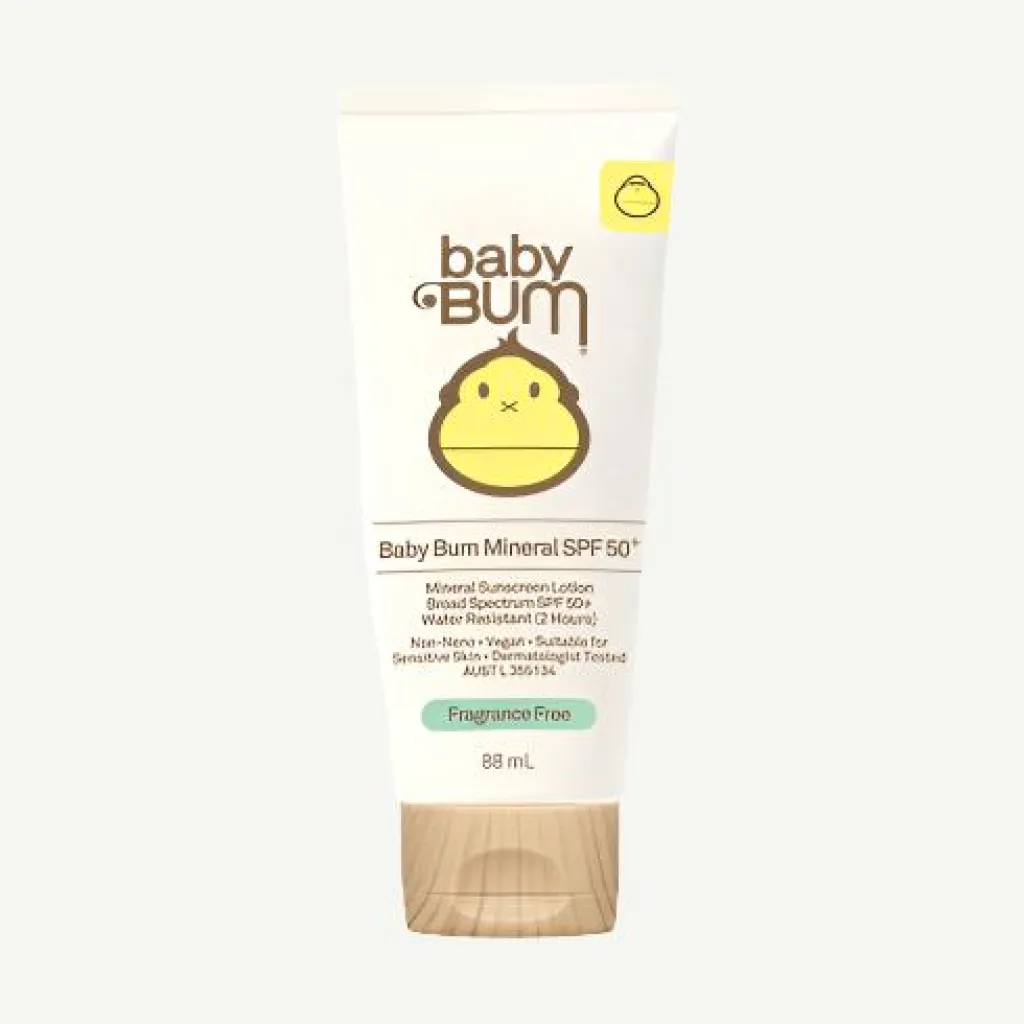 baby_bum_spf__mineral_sun_0-1.webp Banabae Baby Bum SPF 50 Mineral Sunscreen Lotion Fragrance Free 88ml- Beach