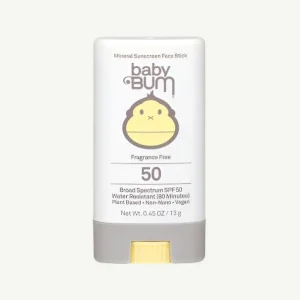 Banabae Baby Bum SPF 50 Mineral Sunscreen Face Stick Fragrance Free 13g- Beach