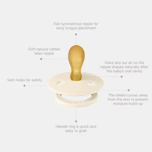 Banabae BIBS Pacifier Symmetrical - Ivory/Sage- (2pk)-Kids Books, Toys & Games | Bibs, Pacifiers & Teethers