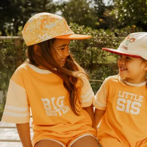 Banabae Big Sister Collegiate Tee - Coral-Kids Sibling Tees | Apparel
