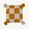 Banabae Checkers Crochet Cushion Cover-Kids Cushions And Blankets | Kid's Bedding