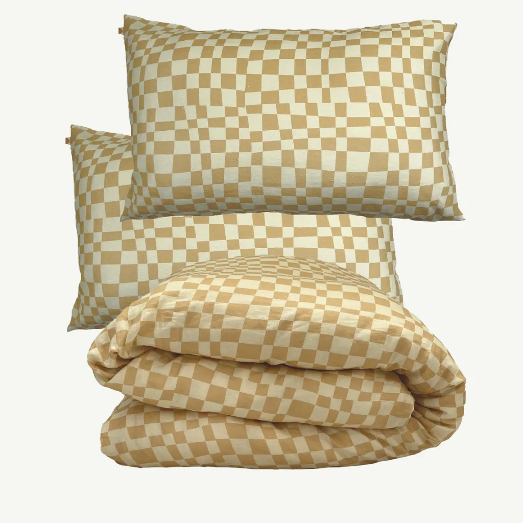 checkers_quilt_cover_and__0.webp Banabae Checkers Quilt Cover and Pillowcase Set- Adults Bedding