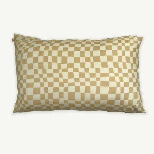 Banabae Checkers Standard Pillowcase -Beige- Adults Bedding