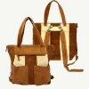 Banabae Corduroy Spliced Convertible Backpack - Tan-Women Bags