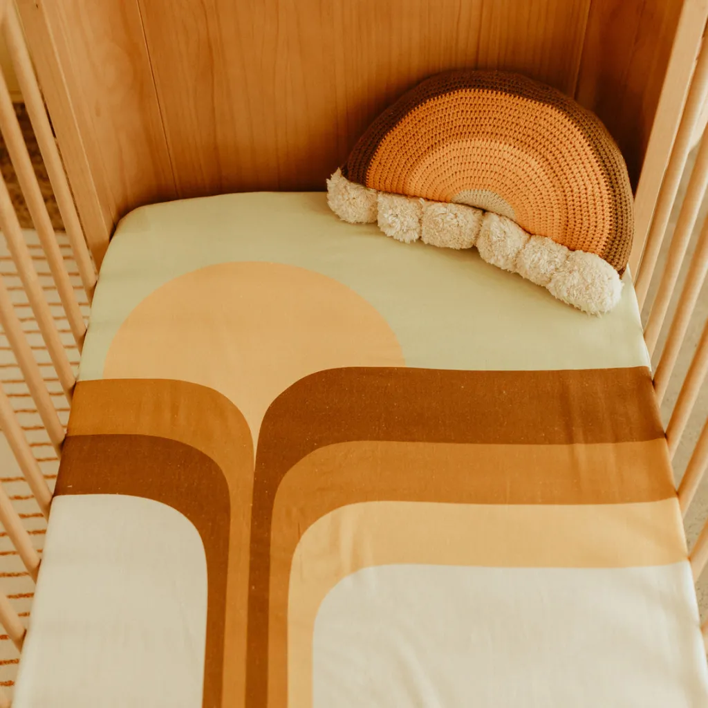 early_riser_hemp__organic_2.webp Banabae Early Riser Hemp / Organic Cotton Fitted Cot Sheet- Fitted Cot Sheets | Early Riser