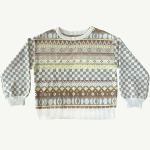 Banabae Fair Isle Ladies Organic Cotton Jumper-Women Apparel