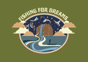 Banabae Fishing for Dreams Digital Art Download- Nursery Art