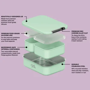 Banabae Frank Green Lunch Container with Silicone Lid Mint Gelato-Kids Kitchen | Back To Kindy