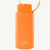 Banabae Frank Green 34oz Ceramic Reusable Bottle/Straw Lid with Straw - Neon Orange-Kids Kitchen | Back To Kindy