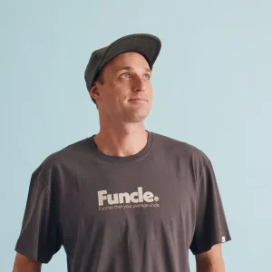 Banabae Funcle Organic Cotton Tee - Washed Black- Apparel