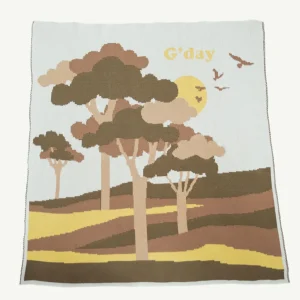 Banabae G'day Organic Cotton Blankie-Kids Kid's Bedding | Kid's Bedding