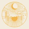 Banabae Harvest Moon Digital Art Download- Nursery Art