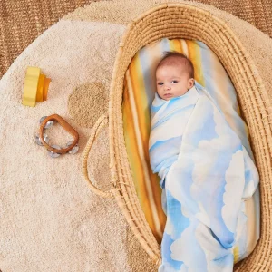 Banabae Head in the Clouds Bamboo / Organic Cotton Swaddle- Swaddles
