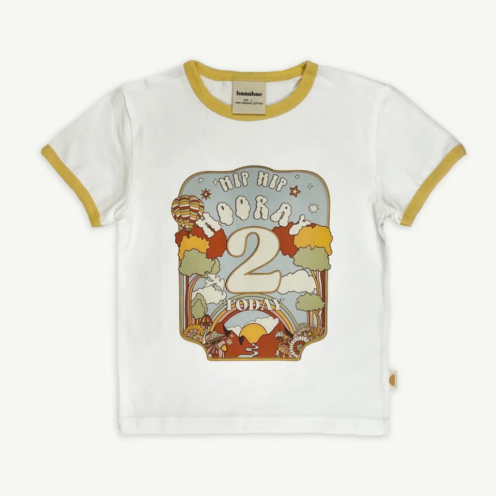 hip_hip_hooray_birthday_r_0-1.webp Banabae Hip Hip Hooray Birthday Ringer Tee - 2 Year Old-Kids The Birthday Collection | Apparel
