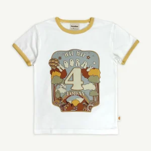Banabae Hip Hip Hooray Birthday Ringer Tee - 4 Year Old-Kids The Birthday Collection | Apparel