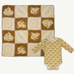 Banabae Holly Patchwork Swaddle and Onesie Bundle- Swaddles | Apparel