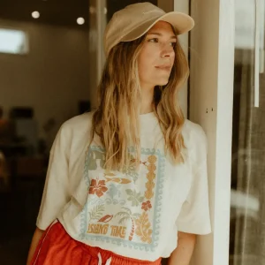 Banabae Island Time Hemp Tee - Ladies-Women Apparel