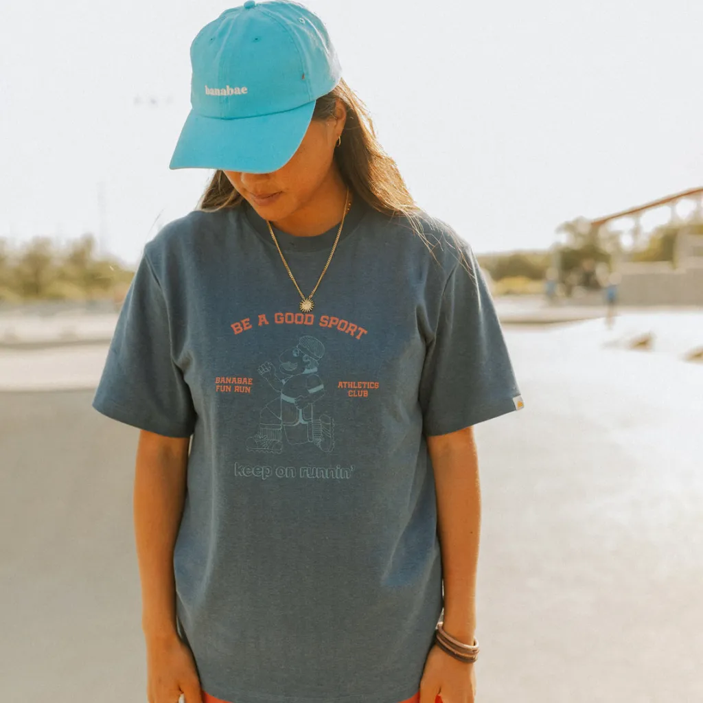 keep_on_running_adults_te_1.webp Banabae Keep On Running Adults Tee - Navy-Women Apparel | Apparel