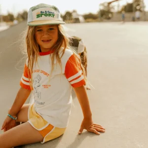 Banabae Keep On Running Kids Sports Tee - Poppy-Kids Back To Kindy | Apparel