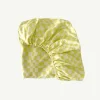 Banabae Lime Check Flax Linen Fitted Sheet-Kids Kid's Bedding | Kid's Bedding