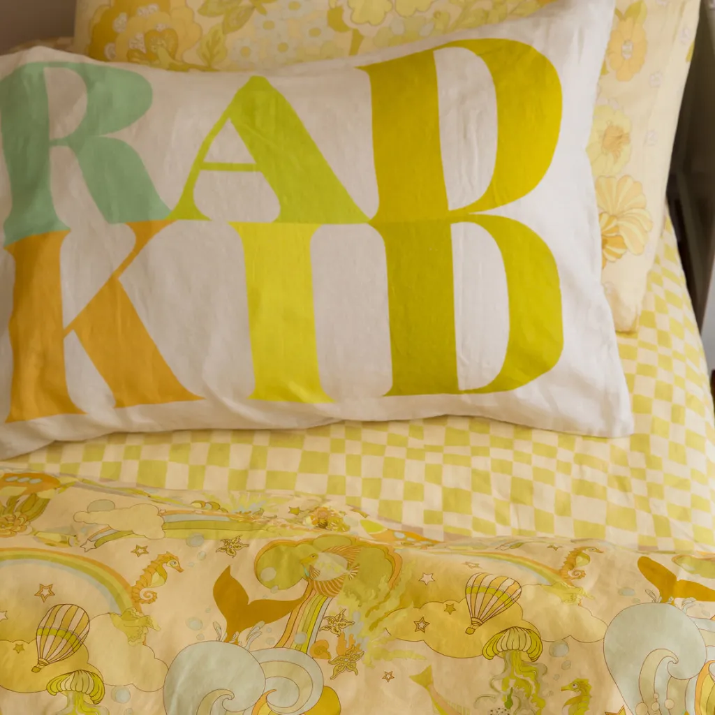 lime_check_flax_linen_fit_2.webp Banabae Lime Check Flax Linen Fitted Sheet-Kids Kid's Bedding | Kid's Bedding