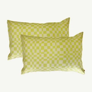 Banabae Lime Check Standard Pillowcase SET-Kids Kid's Bedding | Kid's Bedding
