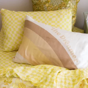 Banabae Lime Check Standard Pillowcase-Kids Kid's Bedding | Kid's Bedding