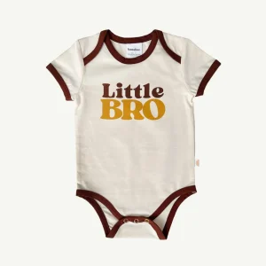 Banabae Little Bro Organic Cotton Onesie - Brown-Kids Sibling Tees | Apparel