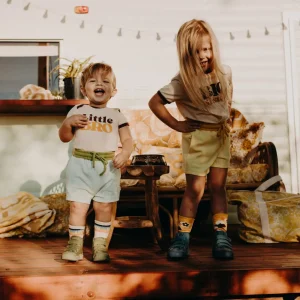 Banabae Little Bro Organic Cotton Onesie - Brown-Kids Sibling Tees | Apparel
