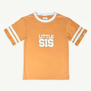 Banabae Little Sis Collegiate Tee - Coral-Kids Sibling Tees | Apparel
