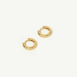 Banabae Luka Gold Huggie Earrings-Women Jewellery