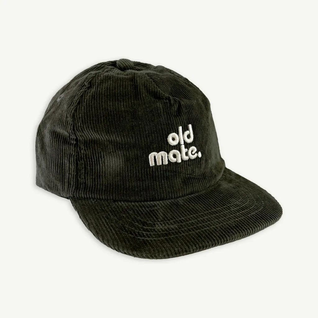 old_mate_cord_kids_cap__d_1.webp Banabae Old Mate Cord Kids Cap - Dark Khaki-Kids Back To Kindy | Hats, Caps And Beanies