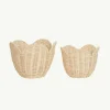 Banabae Olli Ella Rattan Lily Basket Set - Buttercream-Kids The Birthday Collection | Early Riser