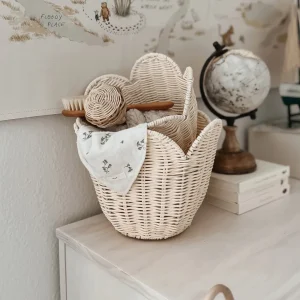 Banabae Olli Ella Rattan Lily Basket Set - Buttercream-Kids The Birthday Collection | Early Riser