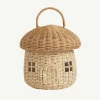 Banabae Olli Ella Rattan Mushroom Basket - Natural-Kids The Birthday Collection | Early Riser