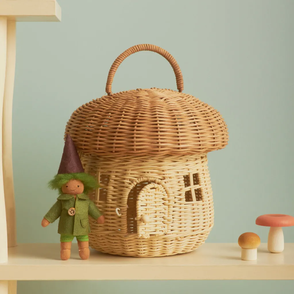 olli_ella_rattan_mushroom_2.webp Banabae Olli Ella Rattan Mushroom Basket - Natural-Kids The Birthday Collection | Early Riser