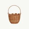 Banabae Olli Ella Rattan Tulip Carry Basket - Natural-Kids The Birthday Collection | Early Riser