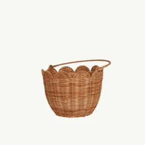 Banabae Olli Ella Rattan Tulip Carry Basket - Natural-Kids The Birthday Collection | Early Riser