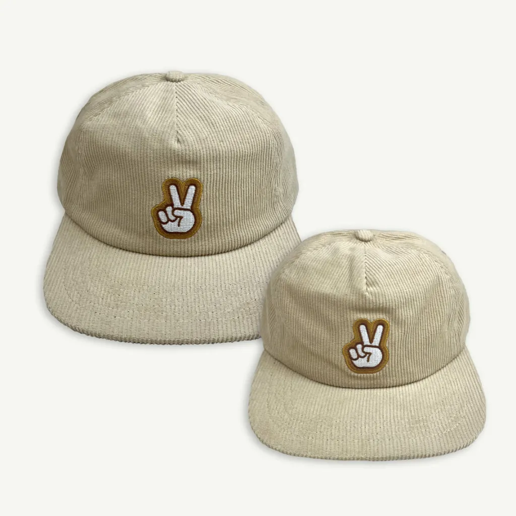 peace_adult_and_kids_cap__0.webp Banabae Peace Adult and Kids Cap Bundle-Kids Hats, Caps And Beanies