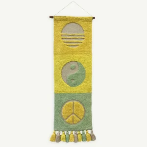 Banabae Peace Balance and Positivity Tufted Wall Hanging-Kids Rugs And Wall Hangings | Kid's Bedding