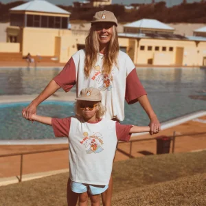 Banabae Peace On Earth Pinch Front Cord Kids Cap - Ecru-Kids Hats, Caps And Beanies | Hats
