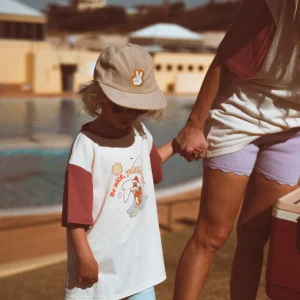 Banabae Peace On Earth Pinch Front Cord Kids Cap - Ecru-Kids Hats, Caps And Beanies | Hats