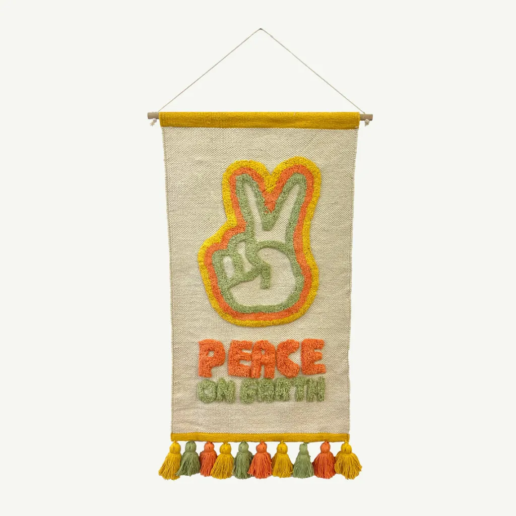 peace_on_earth_tufted_wal_0.webp Banabae Peace On Earth Tufted Wall Hanging-Kids Rugs And Wall Hangings | Kid's Bedding