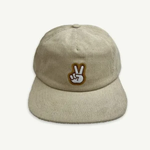 Banabae Peace Pinch Front Cord Adults Cap - Ecru-Women Hats, Caps And Beanies | Hats, Caps And Beanies