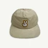 Banabae Peace Pinch Front Cord Kids Cap - Ecru-Kids Hats, Caps And Beanies