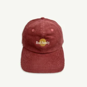 Banabae Rad Aunty Cord Cap - Eco Red-Women Hats, Caps And Beanies