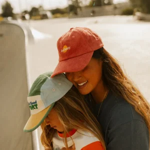 Banabae Rad Aunty Cord Cap - Eco Red-Women Hats, Caps And Beanies