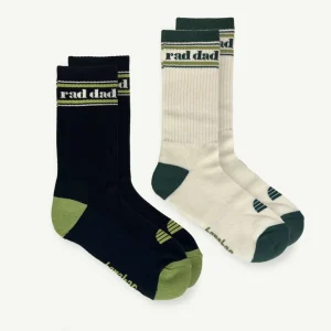 Banabae Rad Dad Black and Pine Crew Sock Pack- Socks